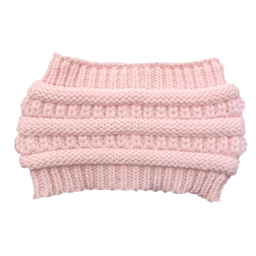 mophrati Warmes Haarband, tragbare Wollmütze, weiche Wintermützen, atmungsaktive elastische Kappen, Kopfbedeckung, Haarschmuck für Frauen und Mädchen, Rosa von mophrati