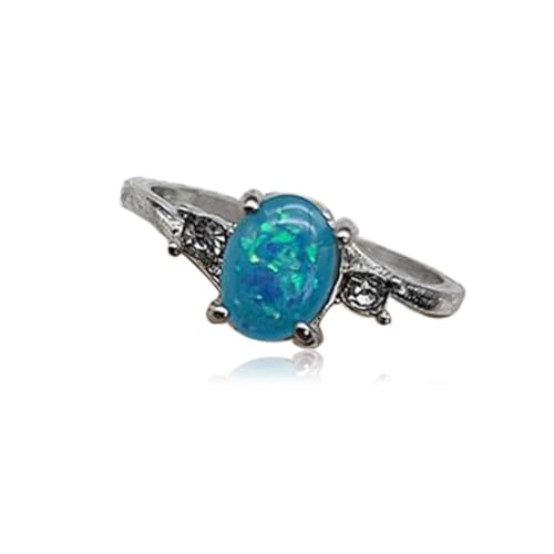 mophrati Weiblicher Silberring Ringe Freundin Geburtstag Schmuck Zubehör Hochzeitstag Vorschlag Verlobungsfeier Lässig, Blau, Größe 6 mophrati Weiblicher Silberring Ringe Freundin Geburtstag Schmuck Zubehör Hochzeitstag Vorschlag Verlobungsfeier Lässig, Blau, Größe 6 von mophrati