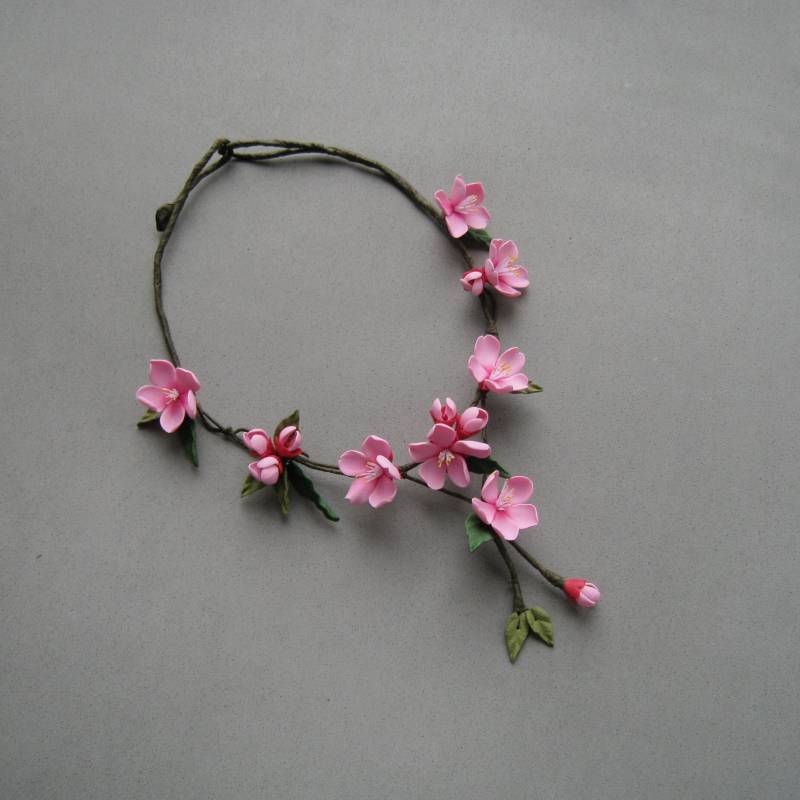 Sakura Blume Halskette Kirschblüte Rosa Hochzeit Brautschmuck Frühlingshochzeit Blumenhochzeitsschmuck Haarnadel Boho Abschlussball Für Braut Sakura Blume Halskette Kirschblüte Rosa Hochzeit Brautschmuck Frühlingshochzeit Blumenhochzeitsschmuck Haarnadel Boho Abschlussball Für Braut von morecolors