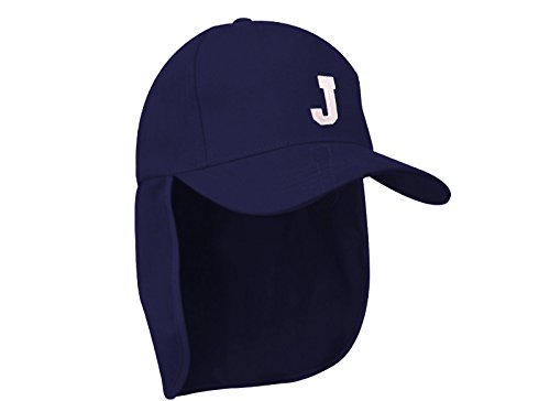 morefaz Junior-Legionär-Stil Jungen Mädchen Mütze Baseball Nackenschutz Sonnenschutz Cap Hut Kinder Kappe A-Z Letter MFAZ Ltd (J) von morefaz