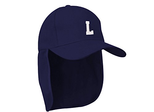 morefaz Junior-Legionär-Stil Jungen Mädchen Mütze Baseball Nackenschutz Sonnenschutz Cap Hut Kinder Kappe A-Z Letter MFAZ Ltd (L) von morefaz