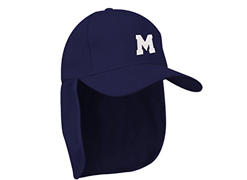 morefaz Junior-Legionär-Stil Jungen Mädchen Mütze Baseball Nackenschutz Sonnenschutz Cap Hut Kinder Kappe A-Z Letter MFAZ Ltd (M) von morefaz