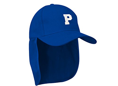 Morefaz - Baseballkappe für Kinder, unisex, blau, mit Initialen, A-Z, blau „P“, Regular von morefaz