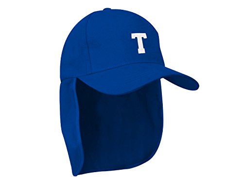 Morefaz - Baseballkappe für Kinder, Unisex, Blau, mit A-Z Initialen, Regular blau von morefaz