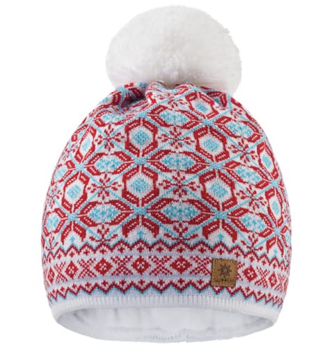 Morefaz Beanie Mütze London Wolle Strick Nordic mit Pom Pom Herren Damen Winter Warm Ski Snowboard Mützen MFAZ Ltd, Lolly 2, Einheitsgröße von morefaz