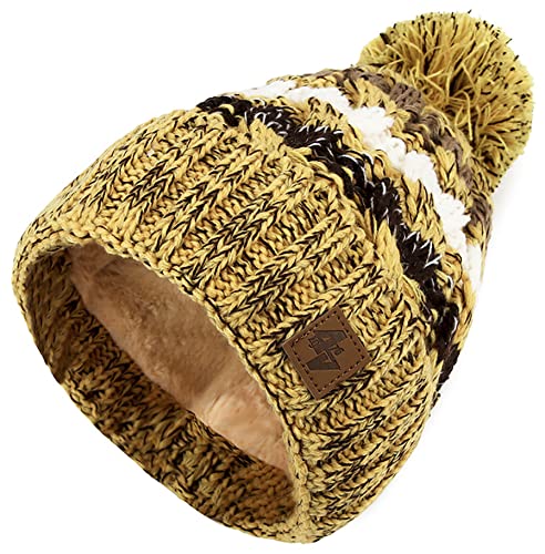 Morefaz MFAZ Ltd Beanie-Mütze, London, Wolle, gestrickt, nordisch, mit Bommel, für Herren und Damen, Winter, warm, Ski, Snowboard, Lolly 97, Einheitsgröße von Morefaz