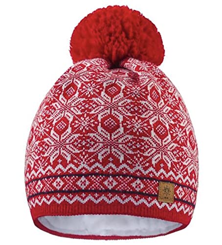 Morefaz Mütze London Wolle Strickmütze Nordic mit Bommel Herren Damen Winter Warm Ski Snowboard MFAZ Ltd Gr. Regulär, Lolly 96 von morefaz