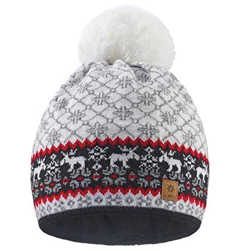 NORDIC Wurm Winter Beanie Mütze mit Ponpon Damen Herren HAT HATS SKI Snowboard Morefazltd (TM) (Nordic 47) von morefaz