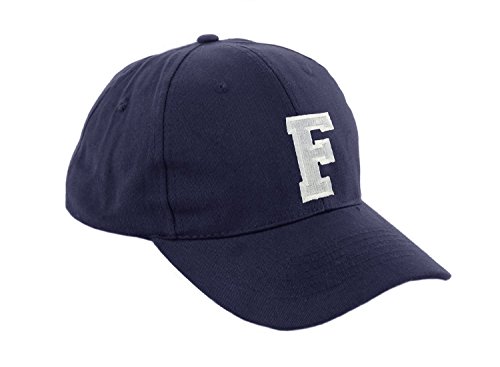 Morefaz Unisex Jungen Mädchen Mütze Baseball Cap Marineblau Hut Kinder Kappe Alphabet A-Z TM (F) von MFAZ Morefaz Ltd