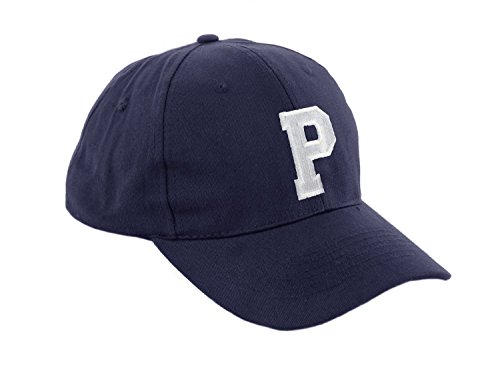 Morefaz Unisex Jungen Mädchen Mütze Baseball Cap Marineblau Hut Kinder Kappe Alphabet A-Z TM (P) von MFAZ Morefaz Ltd