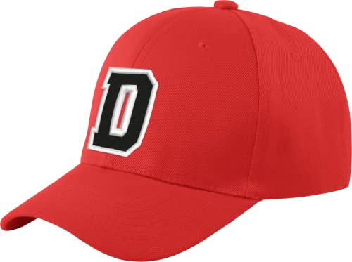 Morefaz Unisex Jungen Mädchen Mütze Baseball Cap ROT Hut Kinder Kappe Alphabet A-Z TM (D) von MFAZ Morefaz Ltd