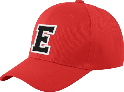 Morefaz Unisex Jungen Mädchen Mütze Baseball Cap ROT Hut Kinder Kappe Alphabet A-Z TM (E) von Morefaz