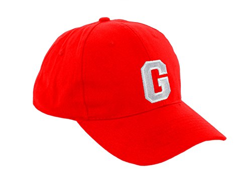 morefaz Unisex Jungen Mädchen Mütze Baseball Cap ROT Hut Kinder Kappe Alphabet A-Z TM (G) von morefaz