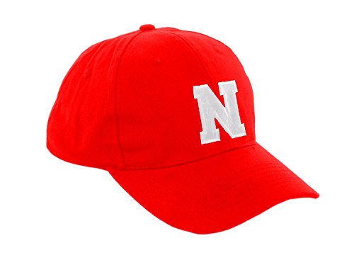 Morefaz Unisex Jungen Mädchen Mütze Baseball Cap ROT Hut Kinder Kappe Alphabet A-Z TM (N) von MFAZ Morefaz Ltd