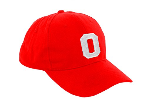 Morefaz Unisex Jungen Mädchen Mütze Baseball Cap ROT Hut Kinder Kappe Alphabet A-Z TM (O) von Morefaz