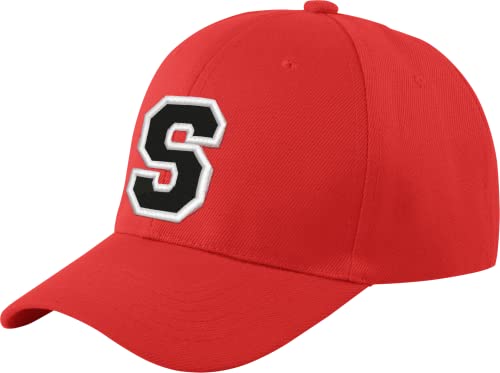 Morefaz Unisex Jungen Mädchen Mütze Baseball Cap ROT Hut Kinder Kappe Alphabet A-Z TM (S) von MFAZ Morefaz Ltd