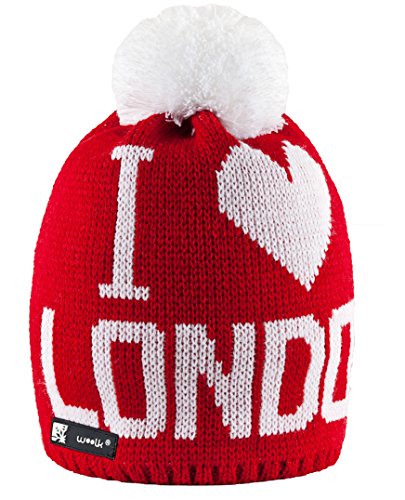 Wollig Wurm Winter Style Beanie Mütze I LOVE LONDON Damen Herren HAT HATS Fashion SKI Snowboard Morefazltd (TM) (London 15) von morefaz