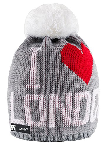 Wollig Wurm Winter Style Beanie Mütze I LOVE LONDON Damen Herren HAT HATS Fashion SKI Snowboard Morefazltd (TM) (London 17) von morefaz