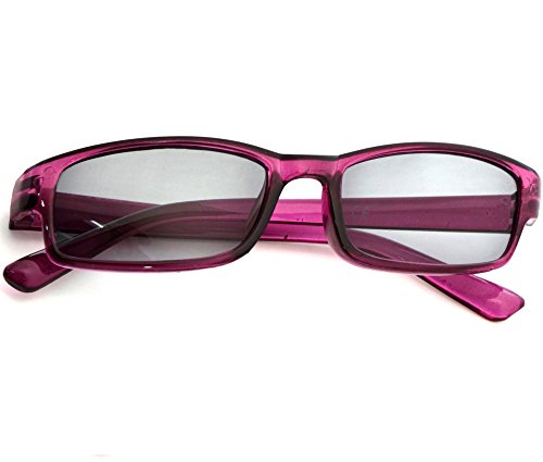 morefaz Damen Herren Lesebrille Sonnenbrille +1.5 +2.0 +3.0 +4.0 Slim Sun Readers Perfekt für den Urlaub Retro Vintage Brille MFAZ Ltd (+1.5 Sun, Purple) von morefaz