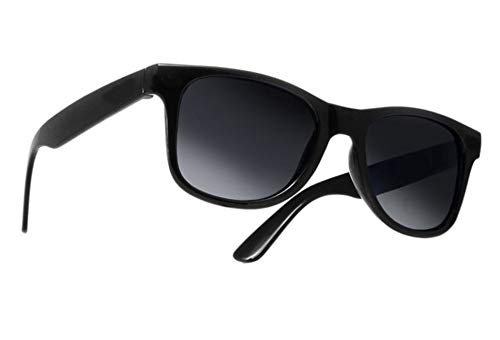 morefaz Damen Herren Lesebrille Sonnenbrille +Zip Case +1.5 +2.0 +3.0 +4.0 Slim Sun Readers Perfekt für den Urlaub Retro Vintage Brille MFAZ Ltd (+1.5 Sun, Black) von morefaz