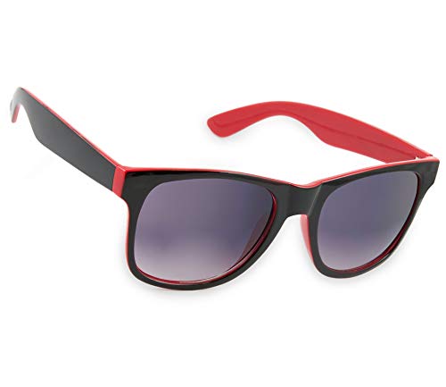 morefaz Damen Herren Lesebrille Sonnenbrille +Zip Case +1.5 +2.0 +3.0 +4.0 Slim Sun Readers Perfekt für den Urlaub Retro Vintage Brille MFAZ Ltd (+3.00 Sun, Red Black) von morefaz