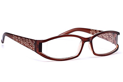 morefaz Damen Lesebrille Brille Laub Retro Vintage +0.50 +0.75 +1.0 +1.5 +2.0 +2.5 +3.00 +4.00 Reading Glasses MFAZ Ltd (+2.5, Brown) von morefaz