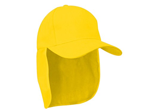 Morefaz Junior-Legionär-Stil Jungen Mädchen Mütze Baseball Nackenschutz Sonnenschutz Cap Hut Kinder Kappe MFAZ Ltd (Yellow) von Morefaz