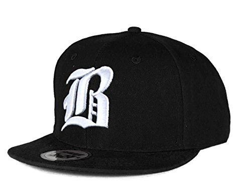 New Unisex Snapback Mütze Cap Gothic 3D B Flexfit Baseball Kappe Damen Herren Hut Caps Snap Back (B Black White) von Morefaz