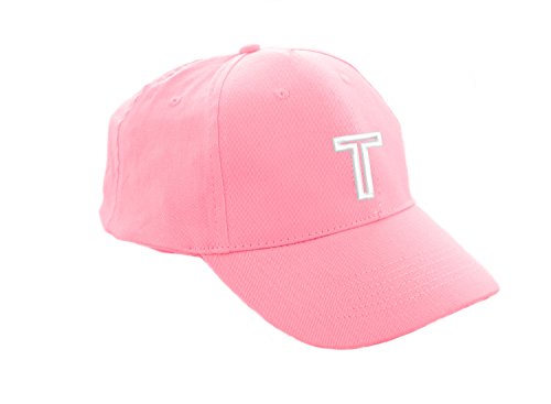 morefaz Unisex Jungen Mädchen Mütze Baseball Cap Rosa Marineblau Hut Kinder Kappe Alphabet A-Z TM (T) von morefaz