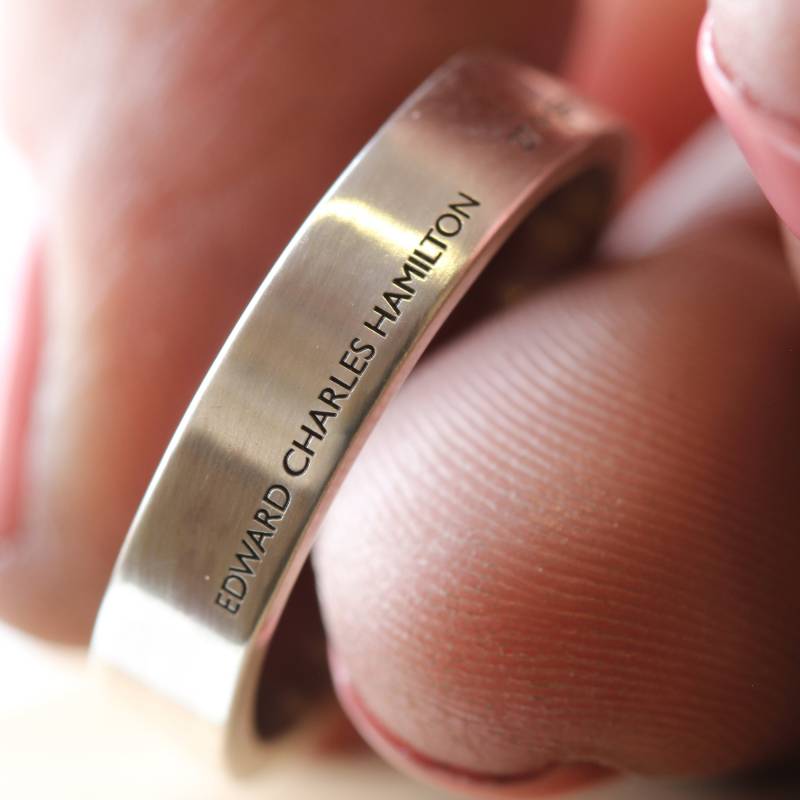 Personalisierte Silber Familiennamen Ring, Herrenring, Ring Für Männer, Coole Herren Ringe, Sterling Benutzerdefinierte Weihnachten von morganandfrench