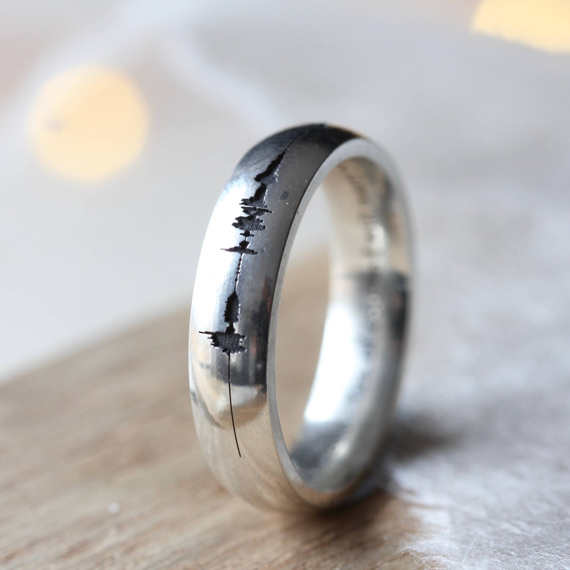 Personalisierte Soundwave Ring, Geschenk Für Neue Mütter, Hochzeit Gelübde, Gravierte Sprachaufnahme Von Singen Weihnachten Weihnachtsgeschenk von morganandfrench