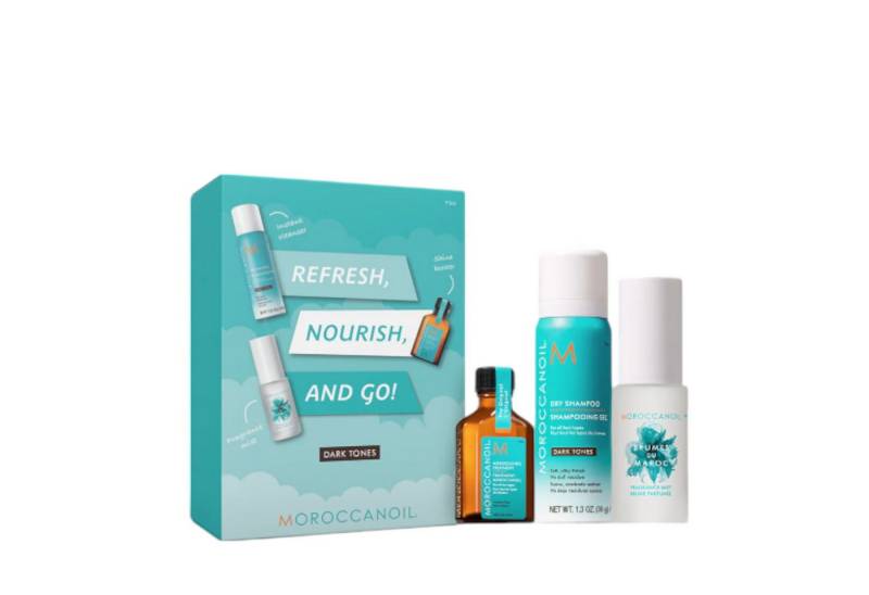 moroccanoil Haarpflege-Set Erfrischen, nähren und los geht's! Dunkle Töne 3er Set, 3-tlg., 3-teilig von moroccanoil