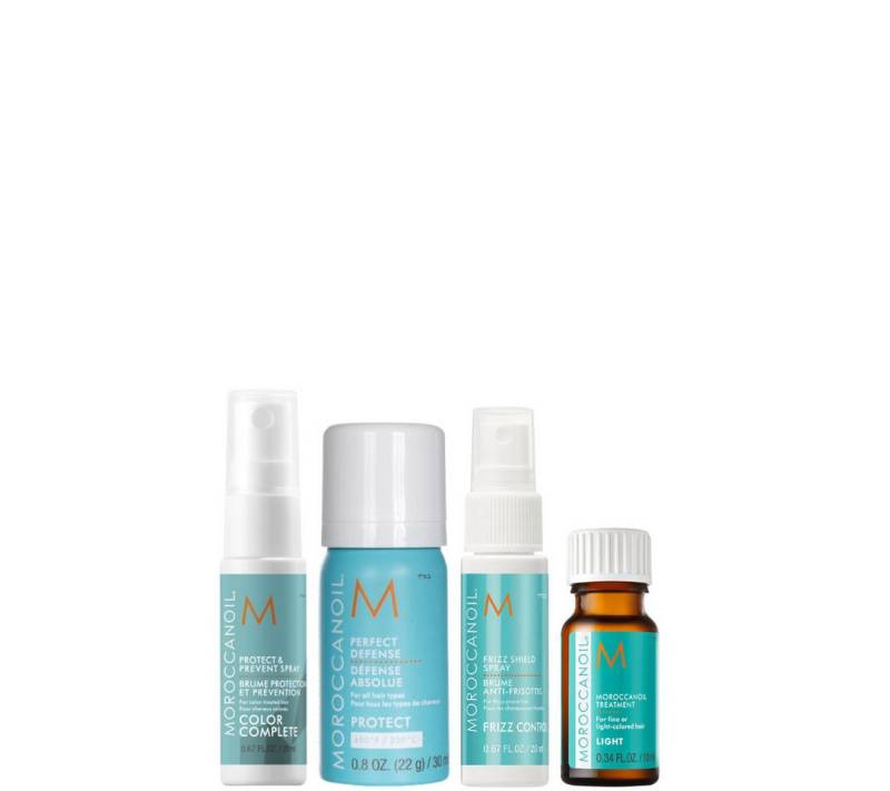moroccanoil Haarpflege-Set Style & Protect Travel Set – Perfekte Haarpflege für unterwegs, 4-tlg. von moroccanoil