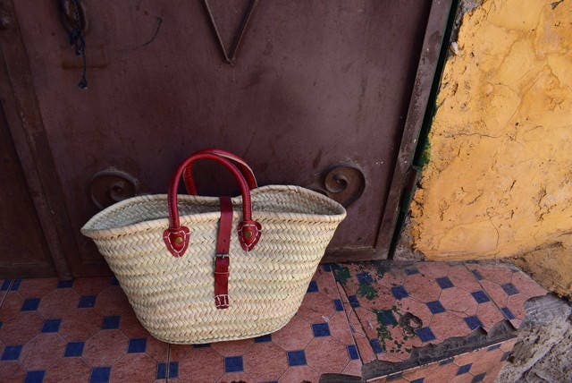 Süßer Korb Aus Palmblättern Süßer Korb Aus Palmblättern von moroccansoul