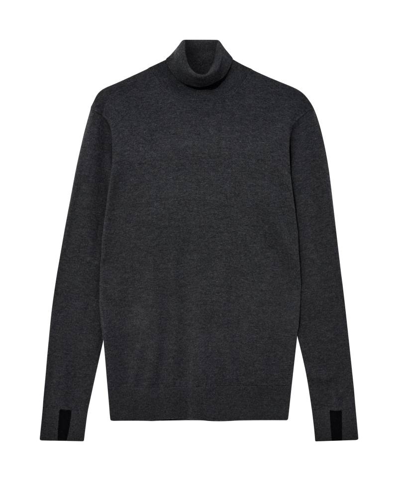 mos mosh gallery - MMGAdam Soft Roll Neck Knit charcoal melange - Gr. - M von mos mosh gallery