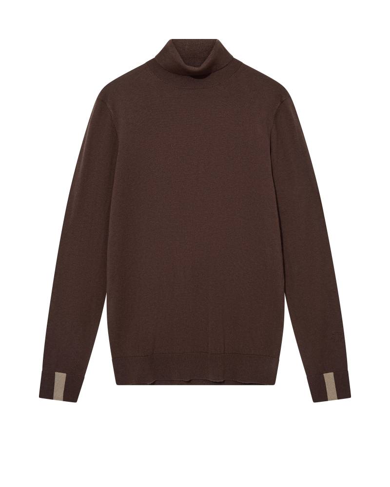 mos mosh gallery - MMGAdam Soft Roll Neck Knit chocolate brown - Gr. - XXL von mos mosh gallery