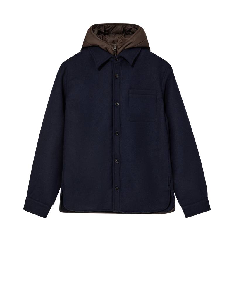 mos mosh gallery - MMGCompton Wool Hood Jacket navy - Gr. - XL von mos mosh gallery