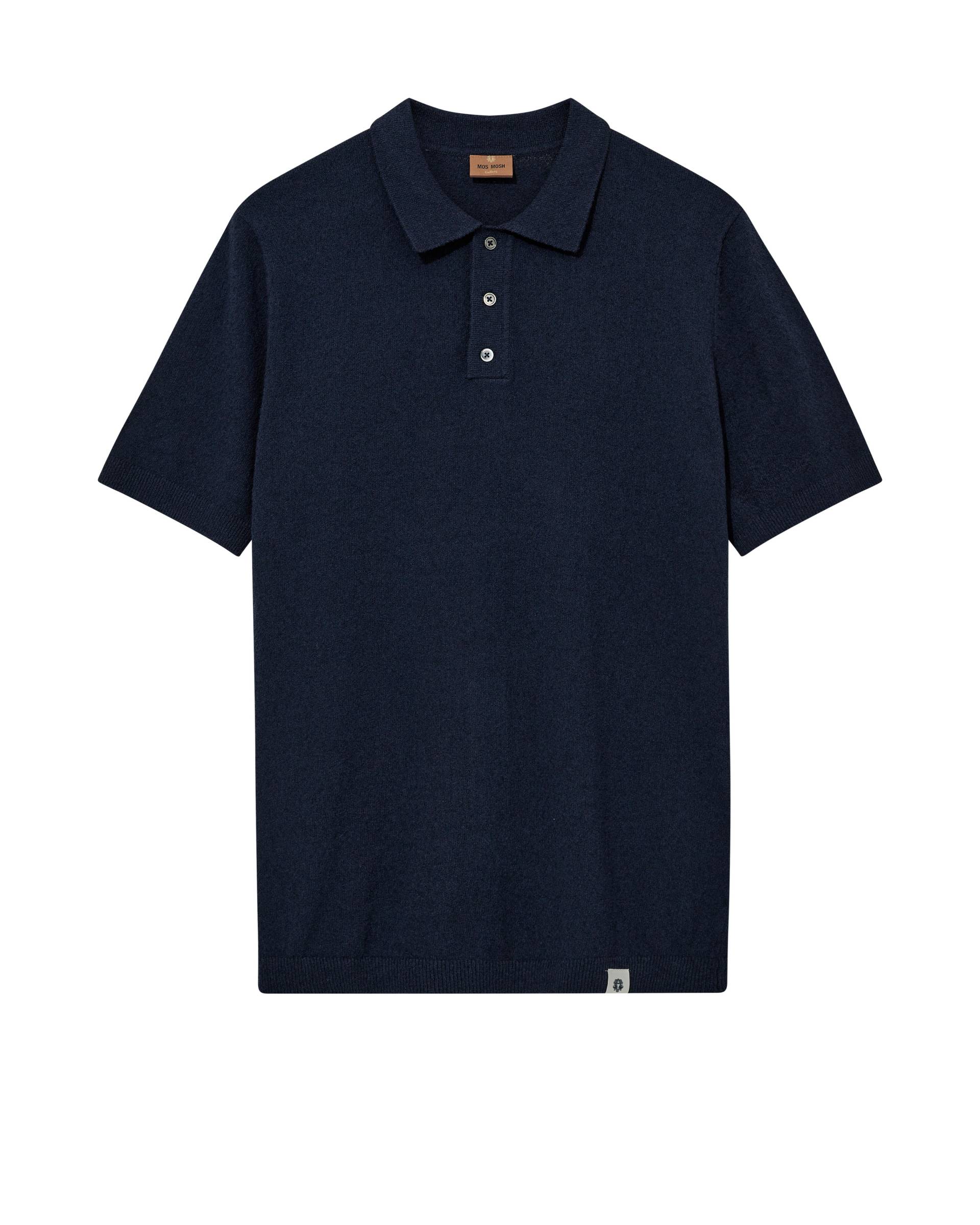 mos mosh gallery - MMGKyle Bouclé SS Polo navy - Gr. - XXL von mos mosh gallery