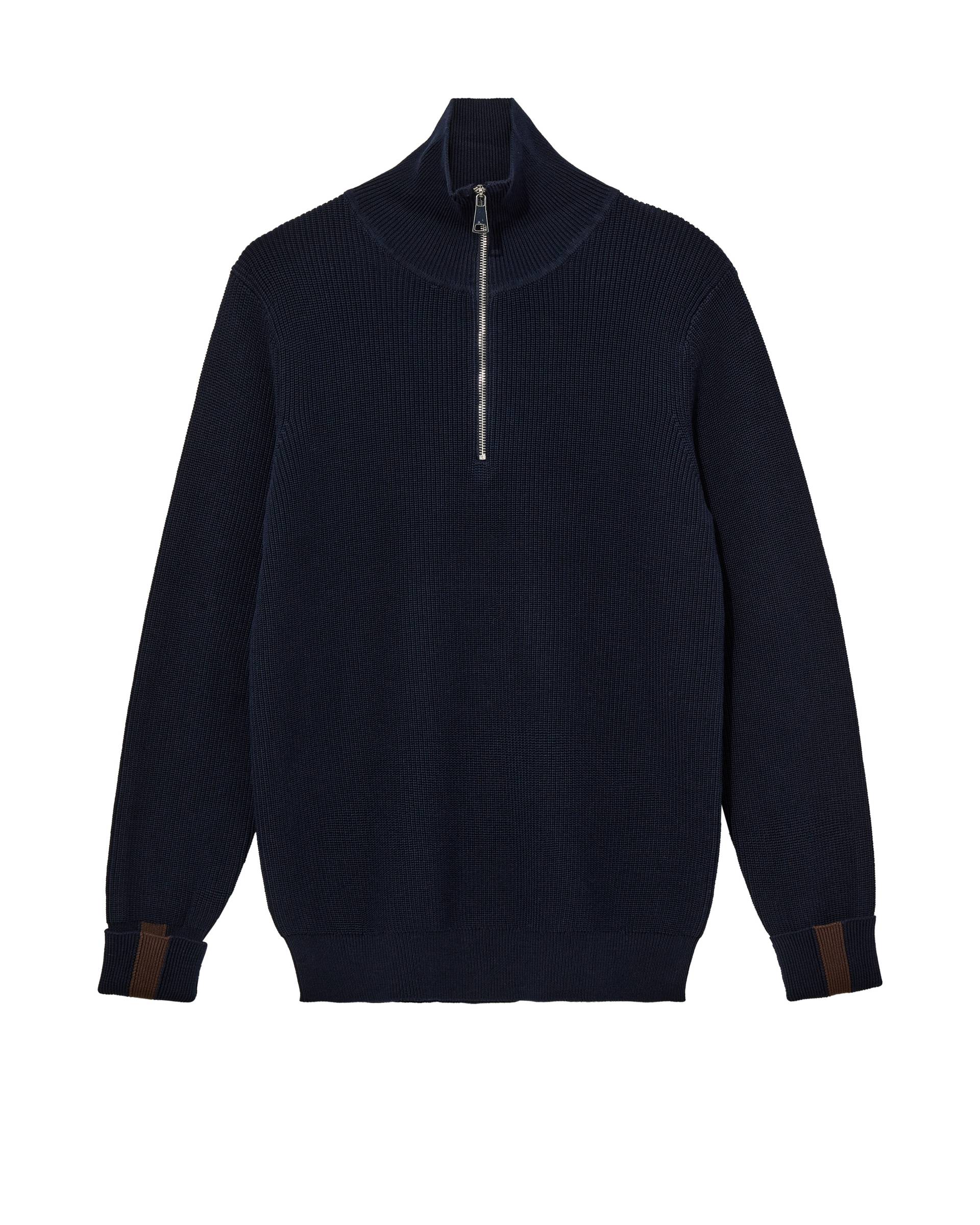mos mosh gallery - MMGPorter Quarter-Zip Knit navy - Gr. - XL von mos mosh gallery