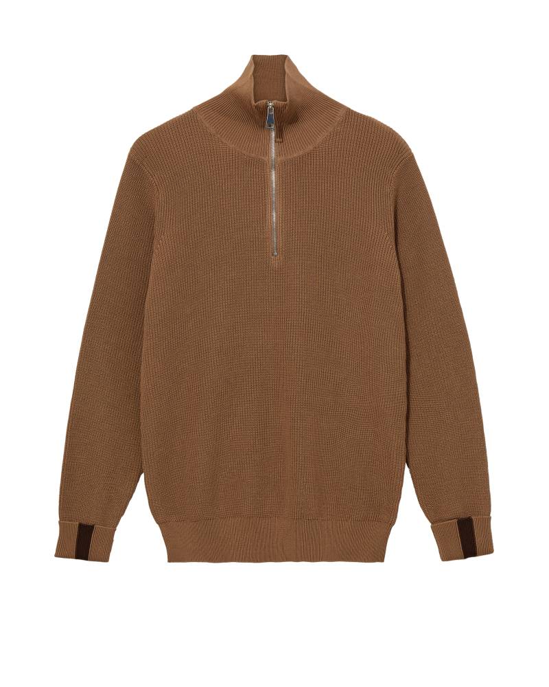 mos mosh gallery - MMGPorter Quarter-Zip Knit toasted coconut - Gr. - M von mos mosh gallery