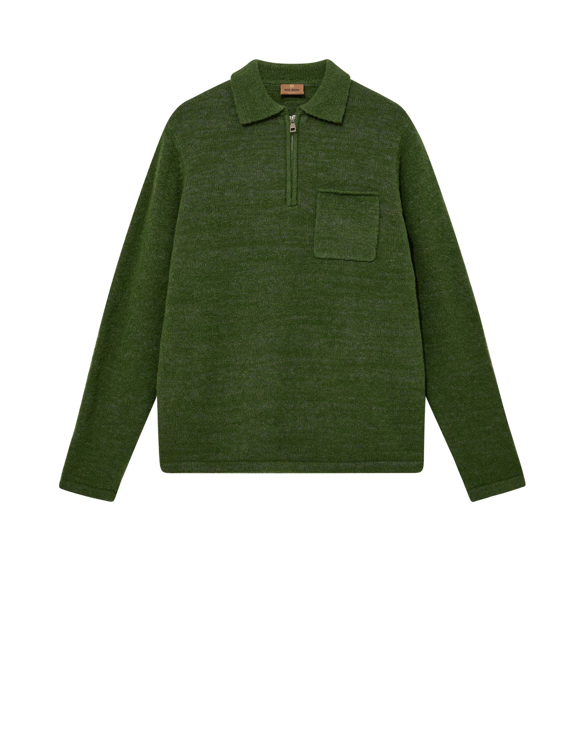 mos mosh gallery - MMGRyan Soft Zip Polo Pullover cactus - Gr. - M von mos mosh gallery