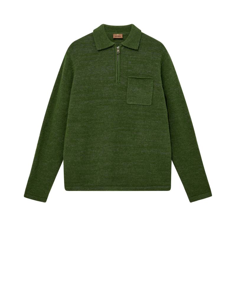 mos mosh gallery - MMGRyan Soft Zip Polo Pullover cactus - Gr. - XXL von mos mosh gallery