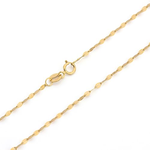 mosa & co. - Goldkette für Damen Gold 585 Echtgold Halskette 14k - Modell Rombo mit Federringverschluss - made in Italy (Klassisch, 45 cm) von mosa & co.