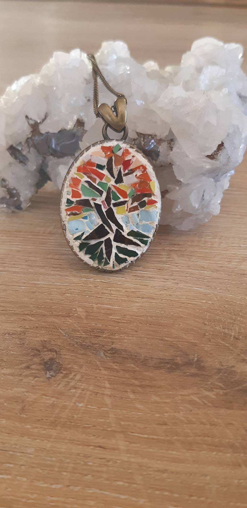 Baum Des Lebens Mosaik Anhänger Halskette Bunte Glaskunst Schmuck Baum Des Lebens Mosaik Anhänger Halskette Bunte Glaskunst Schmuck von mosaicbyNatalija