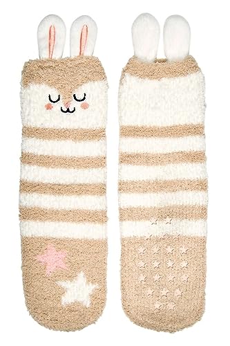 moses. Kleine Kuschelhelden Kinder Stoppersocken, süße Kindersocken im Hasen-Look, rutschfeste ABS-Socken für Kleinkinder, passend für Jungen und Mädchen mit Schuhgröße 26-36 von moses