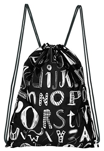 moses. Rucksack ABC, Faltbarer Backpack, umweltfreundlich, wiederverwendbar Turnbeutel, 42 cm, Mehrfarbig von moses