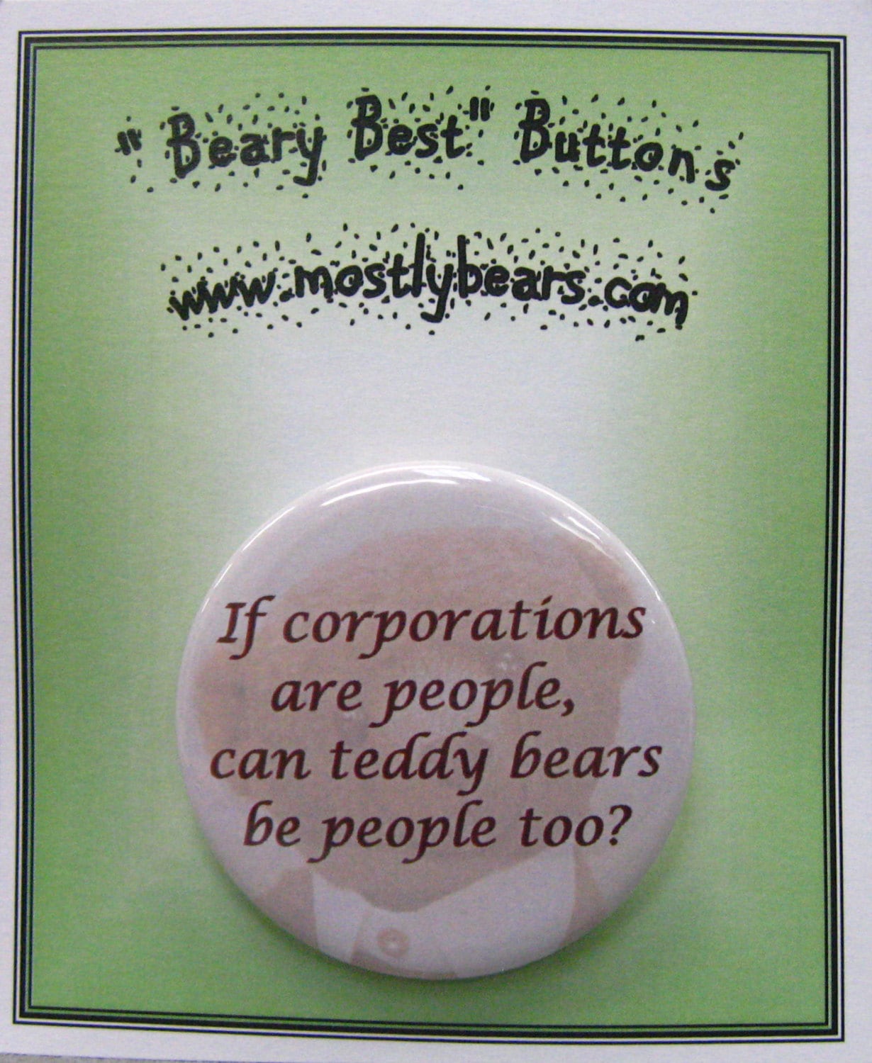 Button 2 1/4" Ansteckern Just Sayin " von mostlybears
