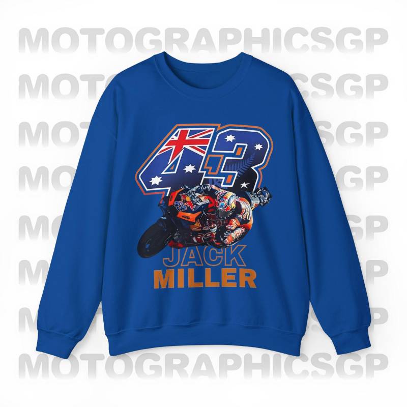 Motogp Jack Miller 43 Ktm Sweatshirt, Team Merchandise Grafik Hoodie Geschenk, Unisex Rundhals, Merch Australien von motographicsgp
