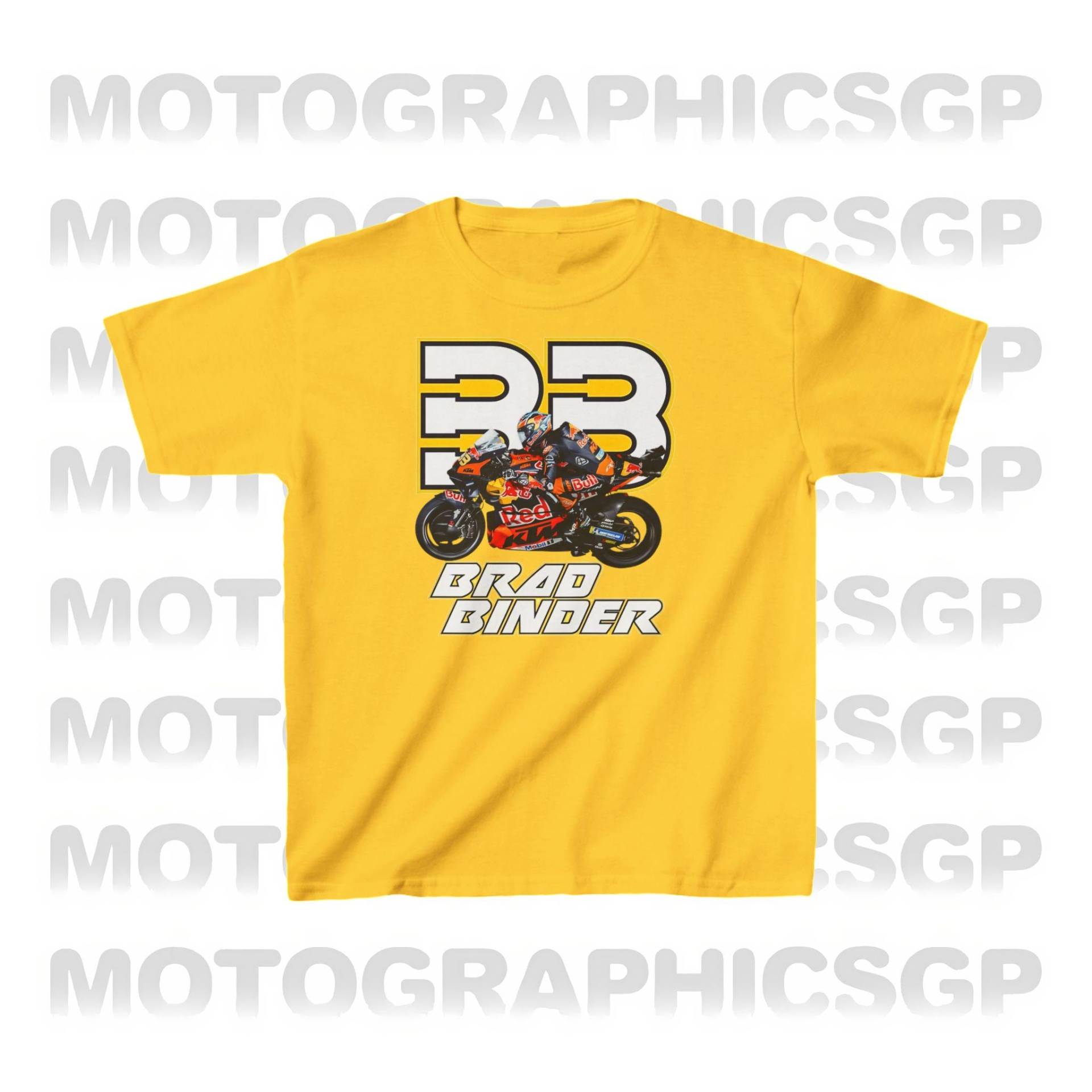 Motogp Kinder Shirt Brad Binder 33 Ktm, Rennfahrer Merch Geschenk, Motorrad Champion Shirt, Merchandise, Druck von motographicsgp