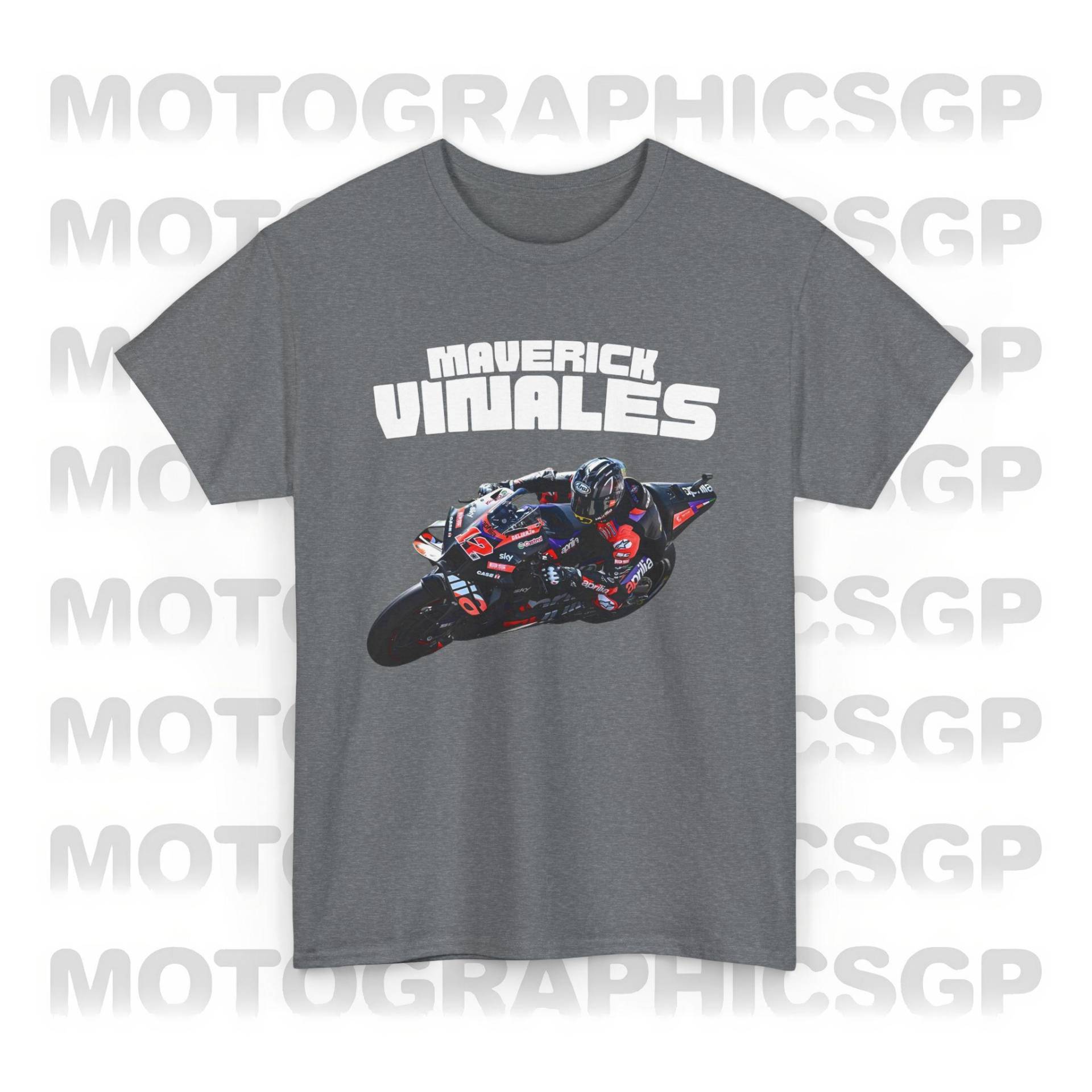Motogp Maverick Vinales T-Shirt, Racing Aprilia Biker Shirt, Motorrad 12 Sprinter Champion Geschenk, Unisex Fanbekleidung von motographicsgp